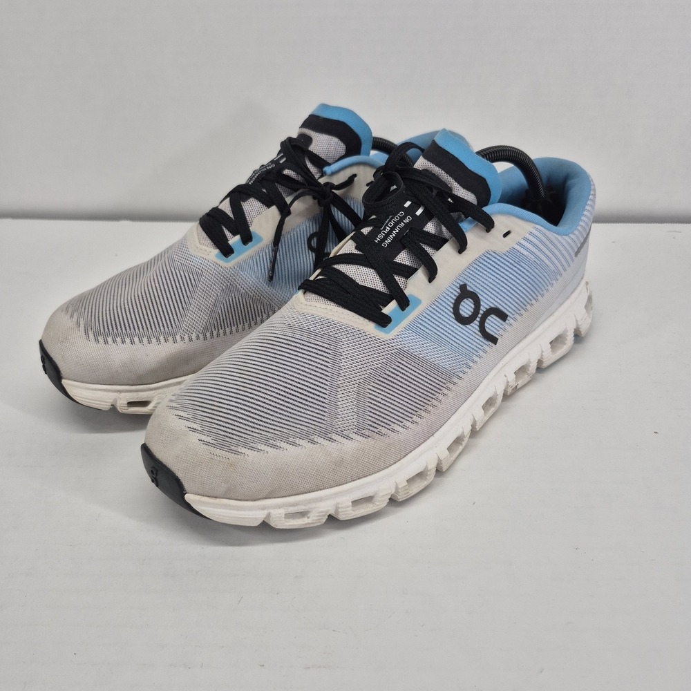 ON Cloud Men’s Athletic Sneakers in Light Blue, White, Black size 12